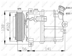 NRF 32117 Компресор кондиціонера 32117 nrf