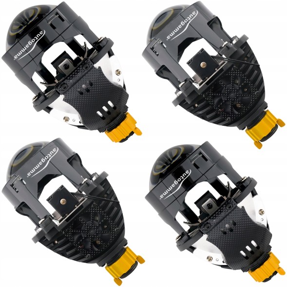 Auto Gamma Soczewki projektory Bi-LED LUNA 2.5" 6000K Лінза проєктора фар Auto Gamma Bi-LED 2.5" 6000K