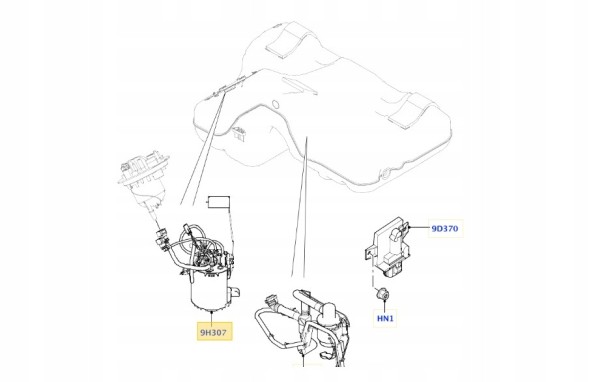 ECP MOBILITY LR072234 | GJ32-9H307-EB | GJ329H307EB ПАЛИВНИЙ НАСОС LR072234 GJ32-9H307-EB RANGE ROVER EVOQUE I L538 2.0D ECP