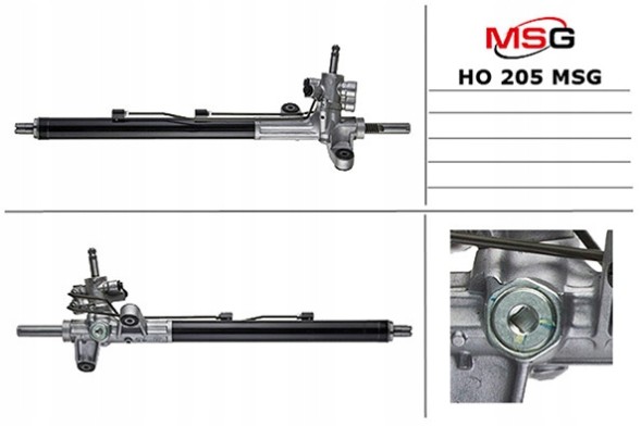 MSG HO205NEW Рульова рейка Honda Accord CL/CM 03-08 Acura TSX 04-08