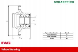 Schaeffler FAG 713 6109 20 Підшипник колеса задній 713 6109 20 fag audi