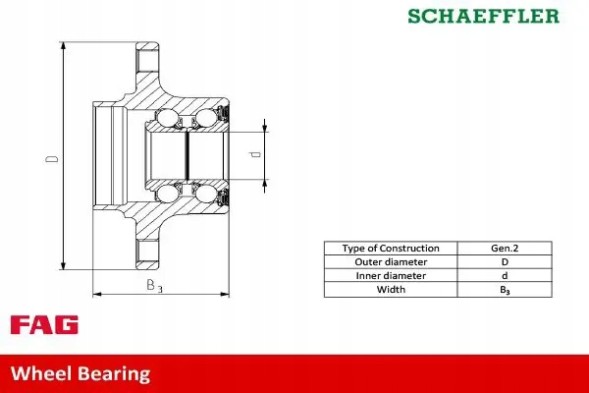 Schaeffler FAG 713 6109 20 Підшипник колеса задній 713 6109 20 fag audi