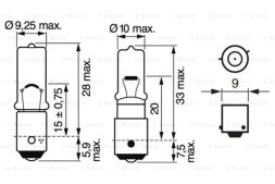 1987302809 BOSCH Автолампа H6W 12V ECO