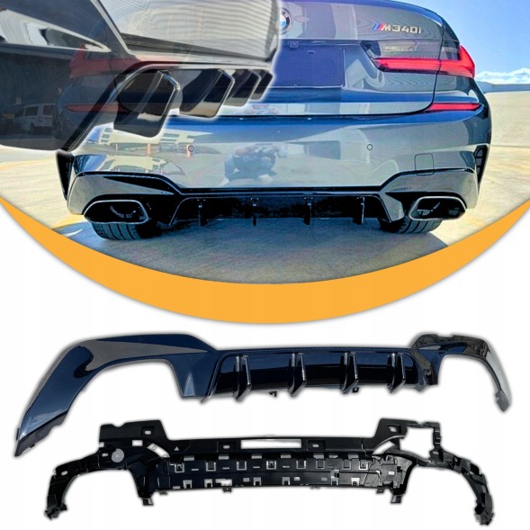 Китай Dyfuzor Dokładka Zderzaka BMW G20 G21 Дифузор BMW G20 G21 Чорний Глянець Накладка Бампера M Pakiet M340i Спойлер