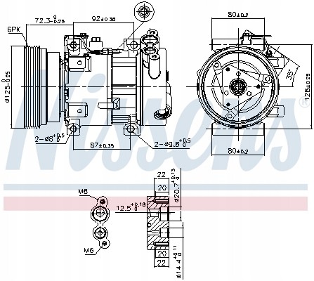 Nissens 89148 Компресор кондиціонера nissens 89148