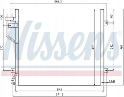 Nissens 94773 Конденсатор радіатора кондиціонування повітря 94773 nissens