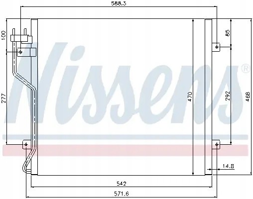 Nissens 94773 Конденсатор радіатора кондиціонування повітря 94773 nissens