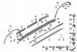 BMW OE 51777332331 планка ручки порога
