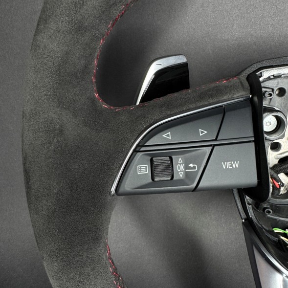 Audi OE 4M8419091AN TPE RS Кермо Alcantara з підігрівом та червоною ниткою для Audi RSQ8 SQ8 Q8 Q7 SQ7 4M8