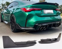 Китай 74743275804 НАКЛАДКИ ЗАДНІ БІЧНІ ДИФУЗОР СПОЙЛЕР MP STYLE BMW G82 G83 CARBON М ПАКЕТ