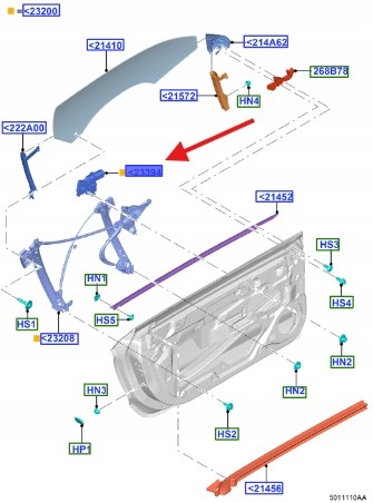 Ford OE FR3B-14A365-BE FR3Z9923394A ДВИГУН ПІДЙОМУ СКЛА ПРАВИЙ FORD MUSTANG 2016- 2147938 _ FR3B-14A365-BE
