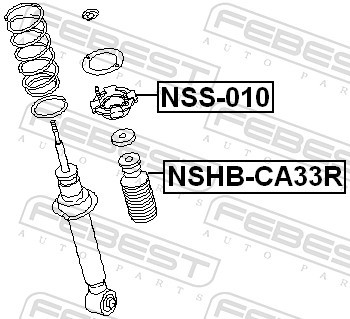 NSHB CA33R FEBEST Пильник амортизатора