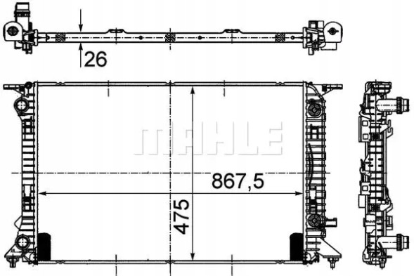 Mahle CR 910 000P Охолоджувач води cr 910 000р mahle