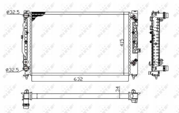 NRF 529504A Радіатор охолодження nrf 529504a