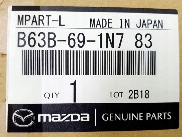 Mazda OE B63B-69-1N7-83 Ліва накладка дзеркала, корпус MAZDA 3 6 2017-2021 НОВА OE