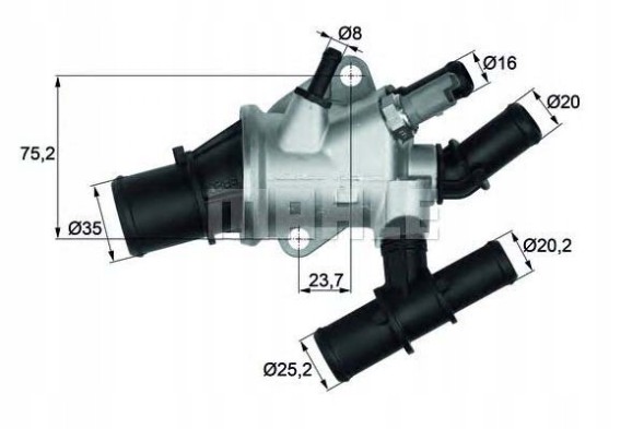 Behr BEHTI 155 88/RS5 ТЕРМОСТАТ BEHR FIAT 88C 1.9JTD