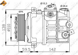 Audi OE 1K0820808B Компресори кондиціонера (компресори) nrf 32147