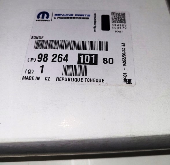 Citroen OE 9826410180 Новий оригінальний датчик nox citroen jumpy v 2.0hdi 9826410180