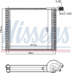 Nissens 92338 Випарник для клімат. Toyota auris 07-