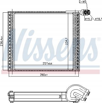 Nissens 92338 Випарник для клімат. Toyota auris 07-