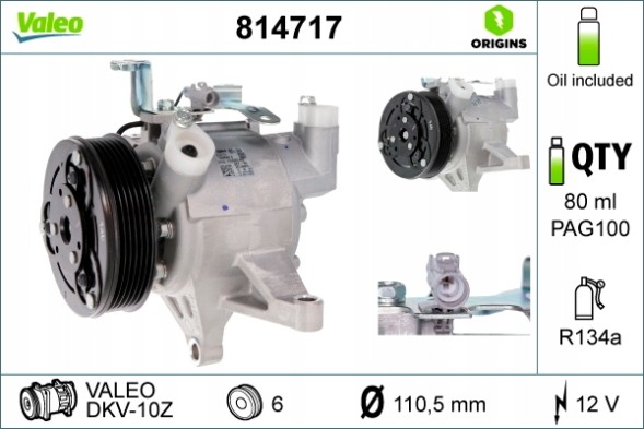 Valeo 814717 Компресор кондиціонера valeo 814717