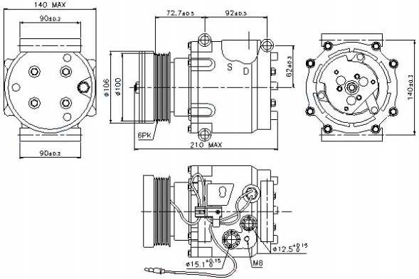 Nissens 86218105 NIS Nis89066 компресор кондиціонера saab 9-3 2.0/2.3 0 + помічник водія #33