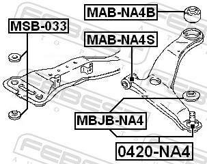 MAB NA4S FEBEST Сайлентблок