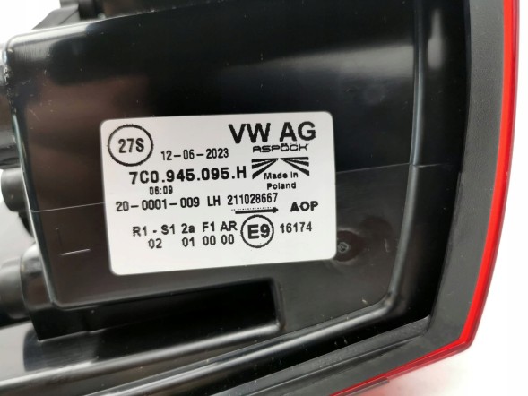 Volkswagen OE 7C0945095H-DWP НОВА ОРИГІНАЛЬНА ЛІВА ЗАДНЯ LED ФАРА VW CRAFTER 7C 7C0945095H