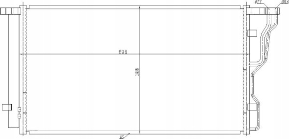 Hart 637 003 Радіатор кондиціонера - hyundai i40 i - 1.6 2.0