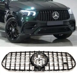 Proteile A.167.038 РЕШІТКА РЕШІТКИ MERCEDES GLE W167 V167 ПОВНІСТЮ ЧОРНА ЕМБЛЕМА PANAMERICANA AMG GT