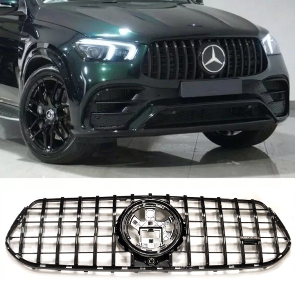 Proteile A.167.038 РЕШІТКА РЕШІТКИ MERCEDES GLE W167 V167 ПОВНІСТЮ ЧОРНА ЕМБЛЕМА PANAMERICANA AMG GT