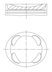 081PI00104000 MAHLE ORIGINAL Поршень