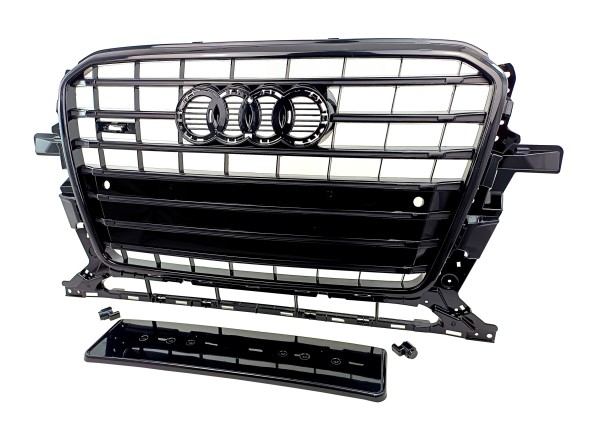 PA 8R0853651S CZARNY РЕШІТКА-ОБМАНКА ГРИЛЬ AUDI Q5 8R LIFT 2012-2016 НА ЗВИЧАЙНИЙ БАМПЕР