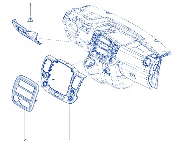 Opel OE 682604006R ORYG NEW РАМКА ЦЕНТРАЛЬНОЇ ПАНЕЛІ MEDIANAV RADIO RENAULT ВЛУЧНИЙ III VIVARO