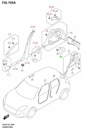 Suzuki OE 76311-52R00 SUZUKI SWIFT MK8 - ЗАГЛУШКА БАГАЖНИКА ПРАВА
