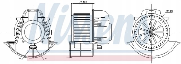 Nissens 87076 Vw audi porsche nissens 87076 вентилятор двигун повітродувки обігрівача новий