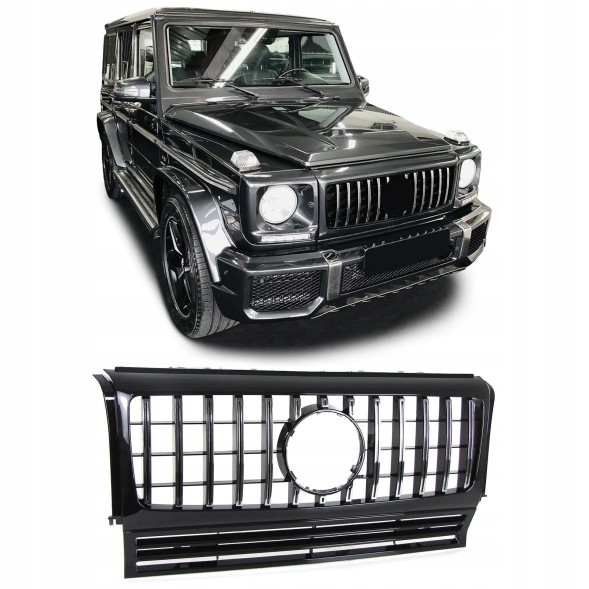 GREEN GRILL W463 РЕШІТКА РАДІАТОРА MERCEDES W463 G 90-10 ЧОРНА + ХРОМ