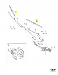 Volvo OE 31662390 Пера шклоачышчальніка volvo xc40 31662390