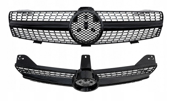 Pulse MB-W219065 Решітка радіатора Mercedes W219 CLS-Class 04-08 стиль DIAMOND BLACK