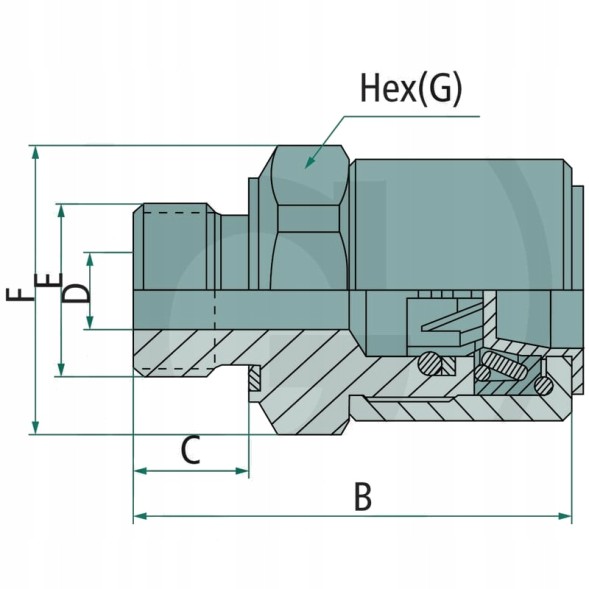 CHINA 6230001069 Cejn штепсельна втулка weo 1/2 (16 мм; dn 12); 1/2 bsp різьба зовн.