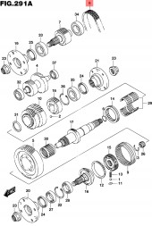 Suzuki OE GP|29225-84A00, 2922584A00 SUZUKI ORYGINAŁ Ланцюг редуктора Suzuki OE, 33 ланки