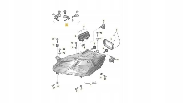 SEAT (оригінальне обладнання) 575998225A Oe seat 575998225a набір для ремонту лівої фари seat ateca