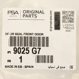 Fiat OE Ущільнювач дверей передній Citroen Peugeot OE 9025G7 1678182980