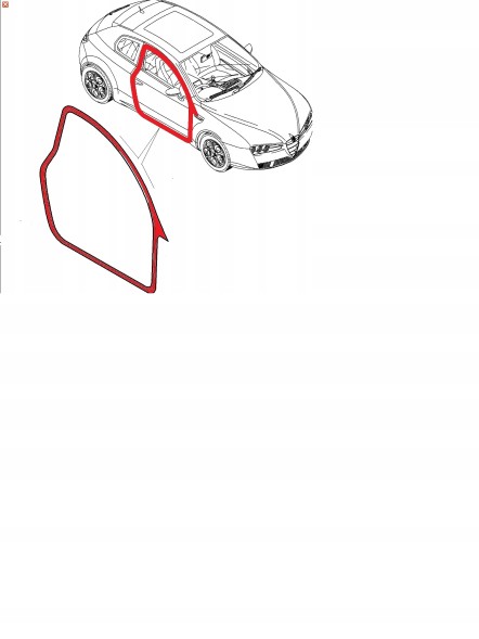 Alfa Romeo OE 60694144 ALFA ROMEO BRERA УЩІЛЬНЕННЯ ДВЕРЕЙ ВУГІЛЬНИЙ ПРАВИЙ OEM