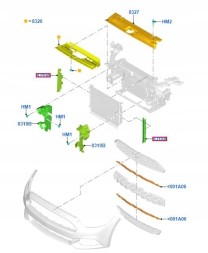 Ford OE FR3B-8102-AC Дефлектор повітря правий mustang mk6 5.0l 2015-17