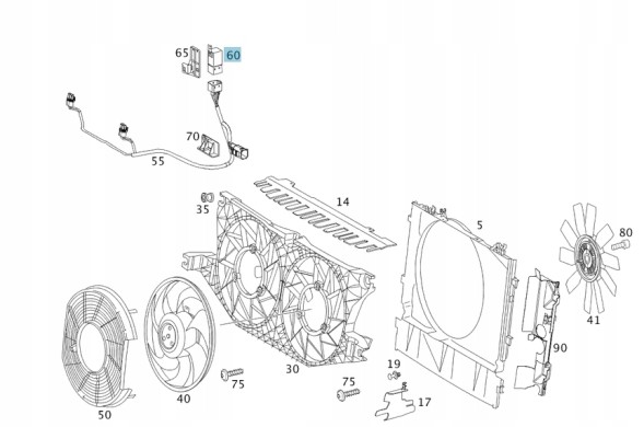 Mercedes-Benz OE A6399820023 Реле вентилятора Mercedes VITO W636 W639