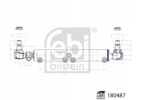 Febi Bilstein 180487 Робочий циліндр, гідропідсилювач керма