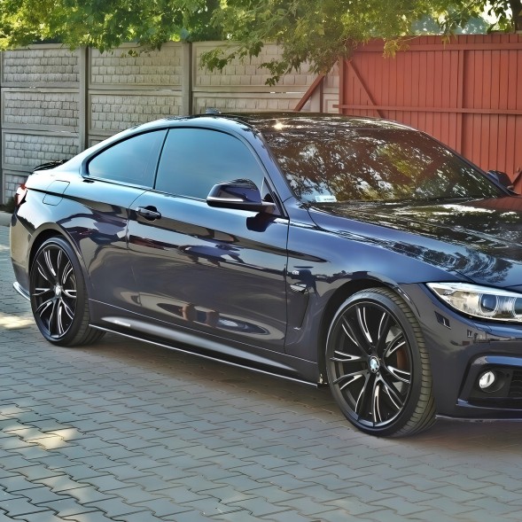 Китай S7-70032 Накладки Порогові планки BMW F32 F33 MP Style Чорний Блиск