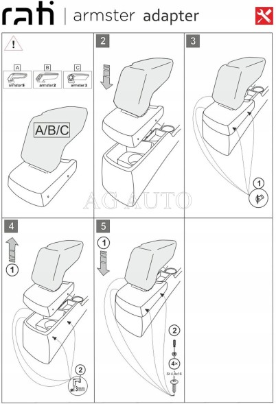 Rati 79.V05120A Підлокітник призначений для Renault Megane IV, 2016- , Armster 3