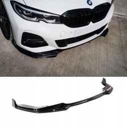 KAMEX KAMEX- G20 G21 SPOILER PRZÓD M-PAKIET SMUKŁY BEZ OBNIŻENIA СПОЙЛЕР СПЛІТТЕР ПЕРЕДНІЙ BMW 3 G20 G21 2018+ ЧОРНИЙ ГЛЯНЕЦЬ МІЦНИЙ ABS